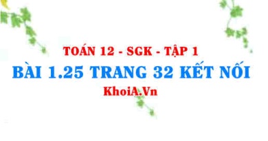 Bài 1.25 trang 32 Toán 12 tập 1 Kết nối tri thức